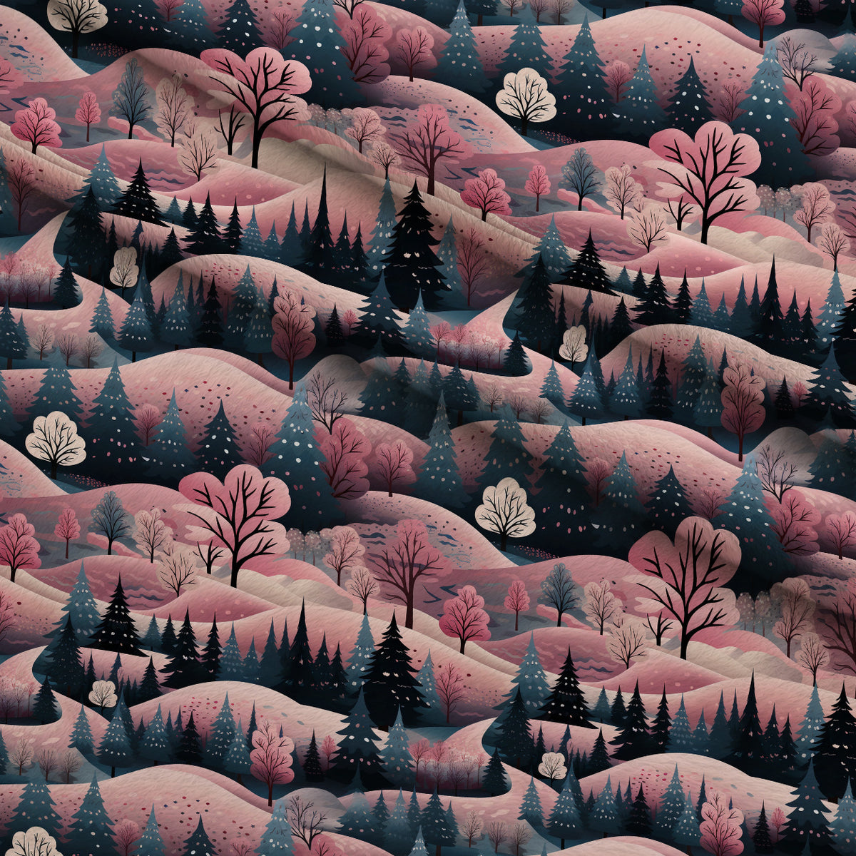 Peppermint Pines Pattern 8 Minky Fabric — plush minky folded close-up preview (mv-minky-v1:lying)