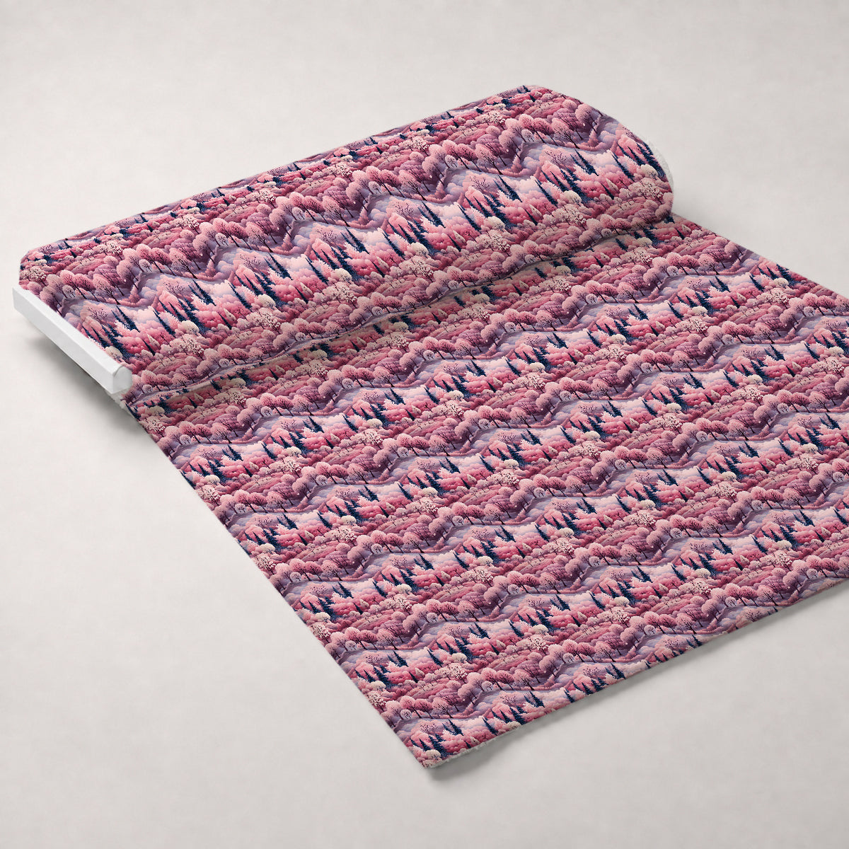 Peppermint Pines Pattern 9 Minky Fabric — plush minky unrolled bolt preview (mv-minky-v1:bolt)