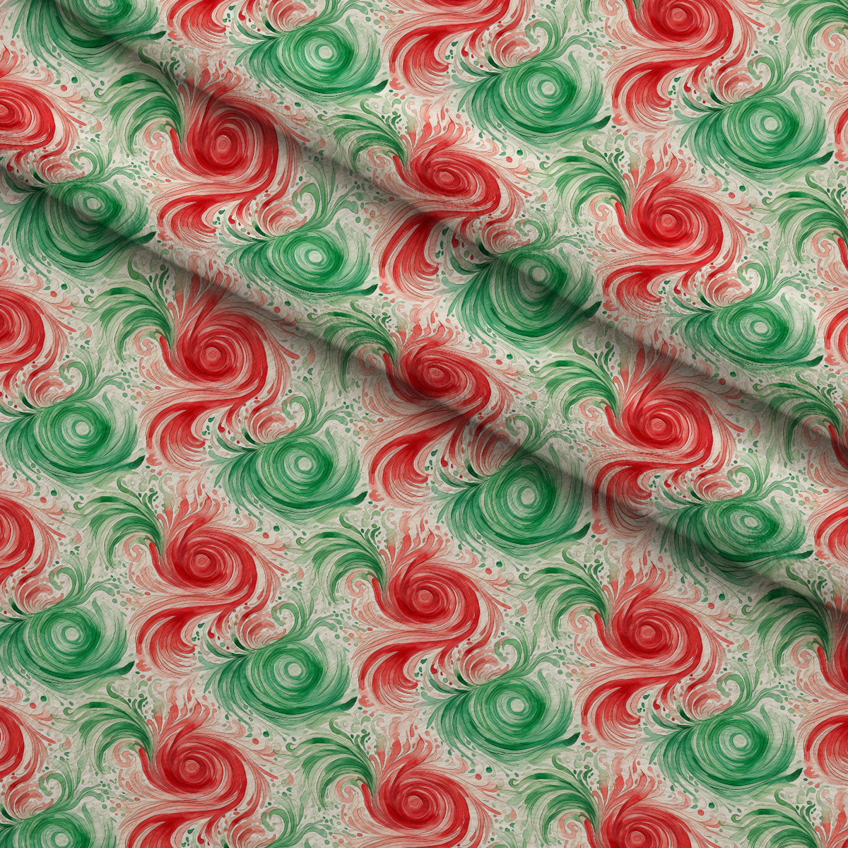 Peppermint Plumes Pattern 11 Minky Fabric — plush minky folded close-up preview (mv-minky-v1:lying)