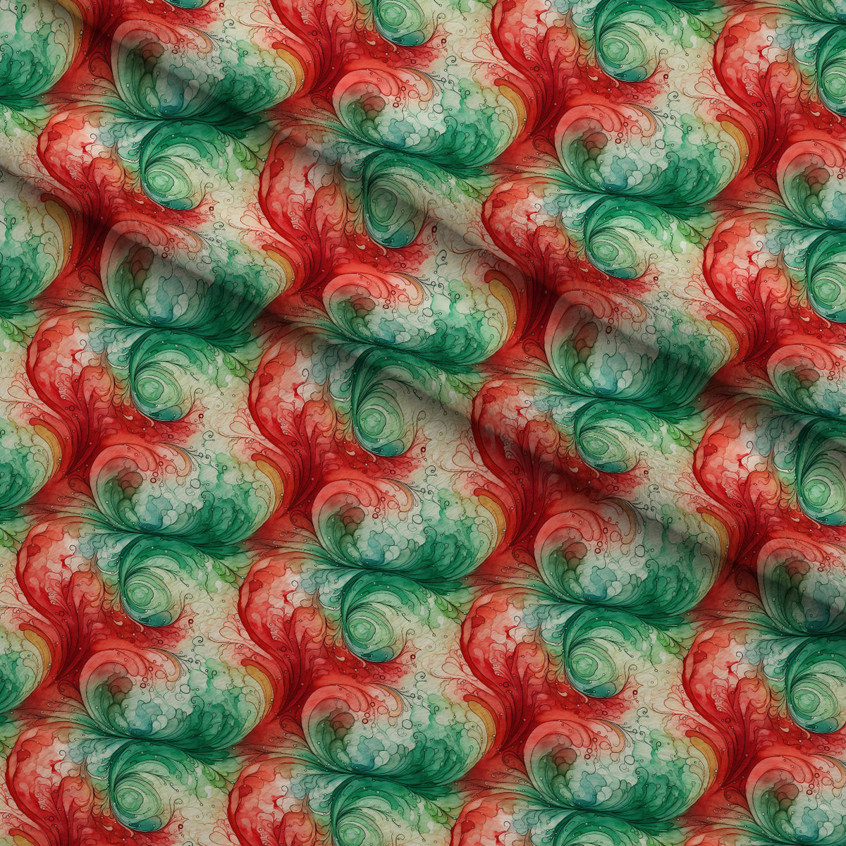Peppermint Plumes Pattern 4 Minky Fabric — plush minky folded close-up preview (mv-minky-v1:lying)