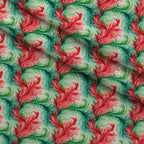 Peppermint Plumes Pattern 6 Minky Fabric — plush minky folded close-up preview (mv-minky-v1:lying)