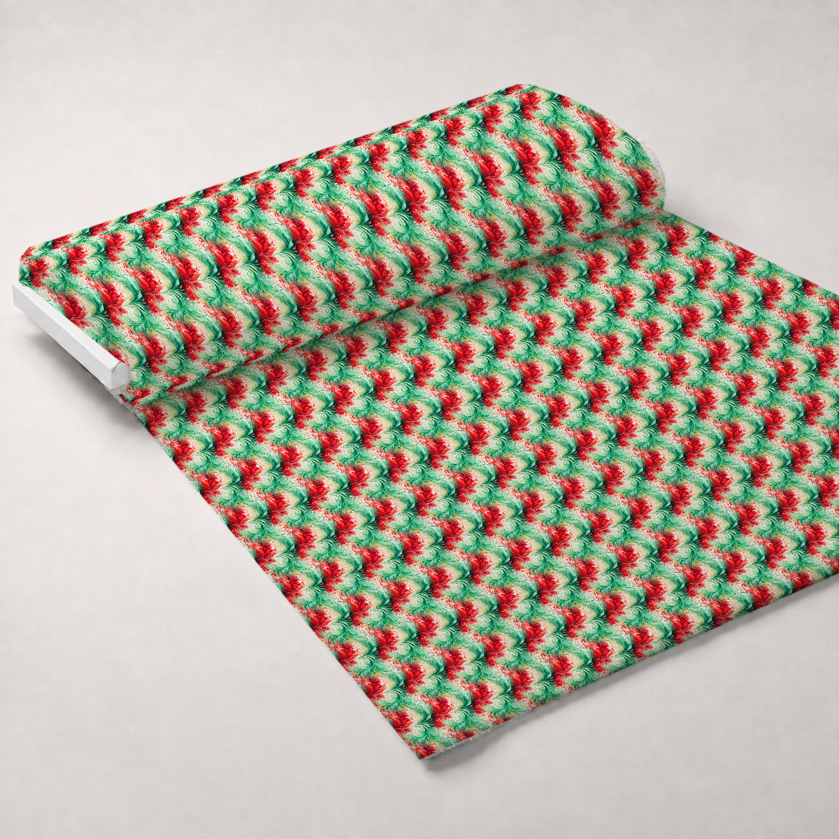 Peppermint Plumes Pattern 7 Minky Fabric — plush minky unrolled bolt preview (mv-minky-v1:bolt)