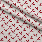 Peppermint Snowfall Pattern 14 Minky Fabric — plush minky folded close-up preview (mv-minky-v1:lying)