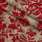 Peppermint Snowfall Pattern 20 Minky Fabric — plush minky folded close-up preview (mv-minky-v1:lying)