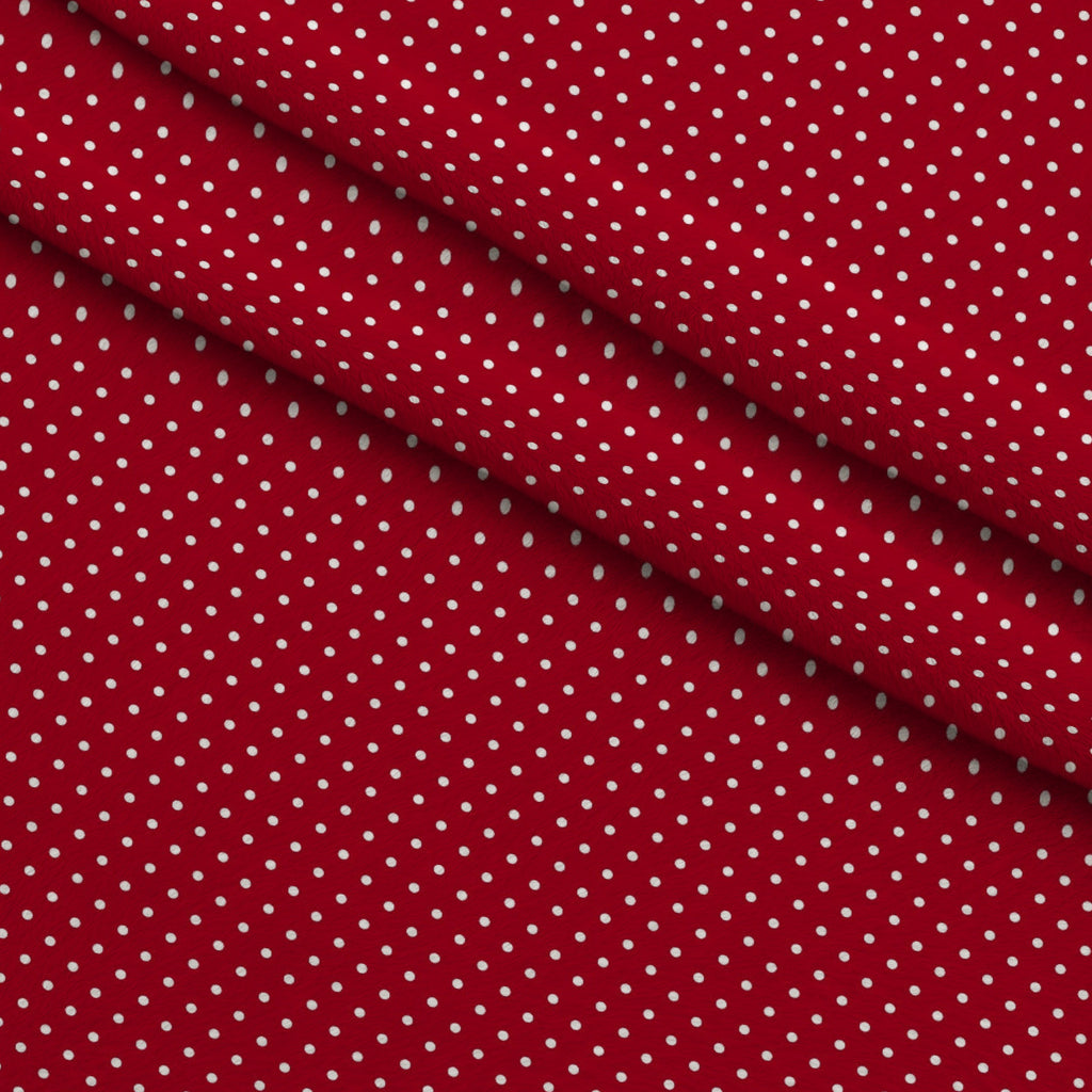 Peppermint Snowfall Pattern 22 Minky Fabric — plush minky folded close-up preview (mv-minky-v1:lying)