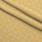 Periwinkle Dreams Daisies Outline on Yellow Minky Fabric — plush minky folded close-up preview (mv-minky-v1:lying)