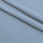 Periwinkle Dreams Gingham White on Periwinkle Minky Fabric — plush minky folded close-up preview (mv-minky-v1:lying)