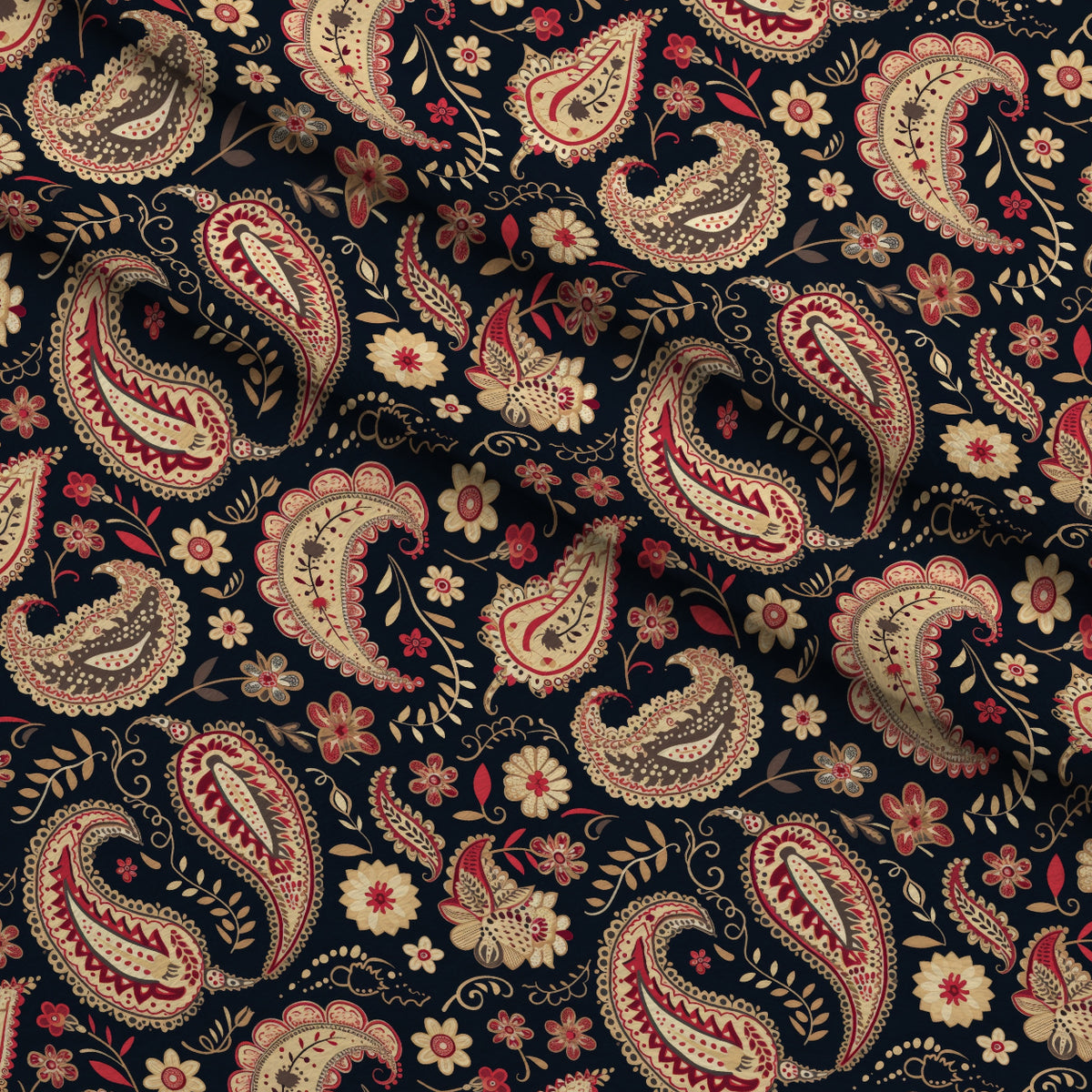 Persian Garden Pattern 10 Minky Fabric — plush minky folded close-up preview (mv-minky-v1:lying)