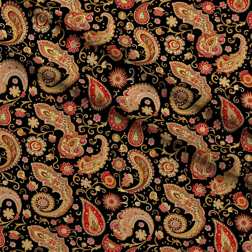 Persian Garden Pattern 6 Minky Fabric — plush minky folded close-up preview (mv-minky-v1:lying)