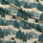 Pinewood Snowfall Pattern 1 Minky Fabric — plush minky folded close-up preview (mv-minky-v1:lying)