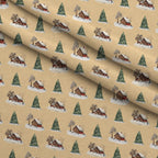 Pinewood Snowfall Pattern 10 Minky Fabric — plush minky folded close-up preview (mv-minky-v1:lying)