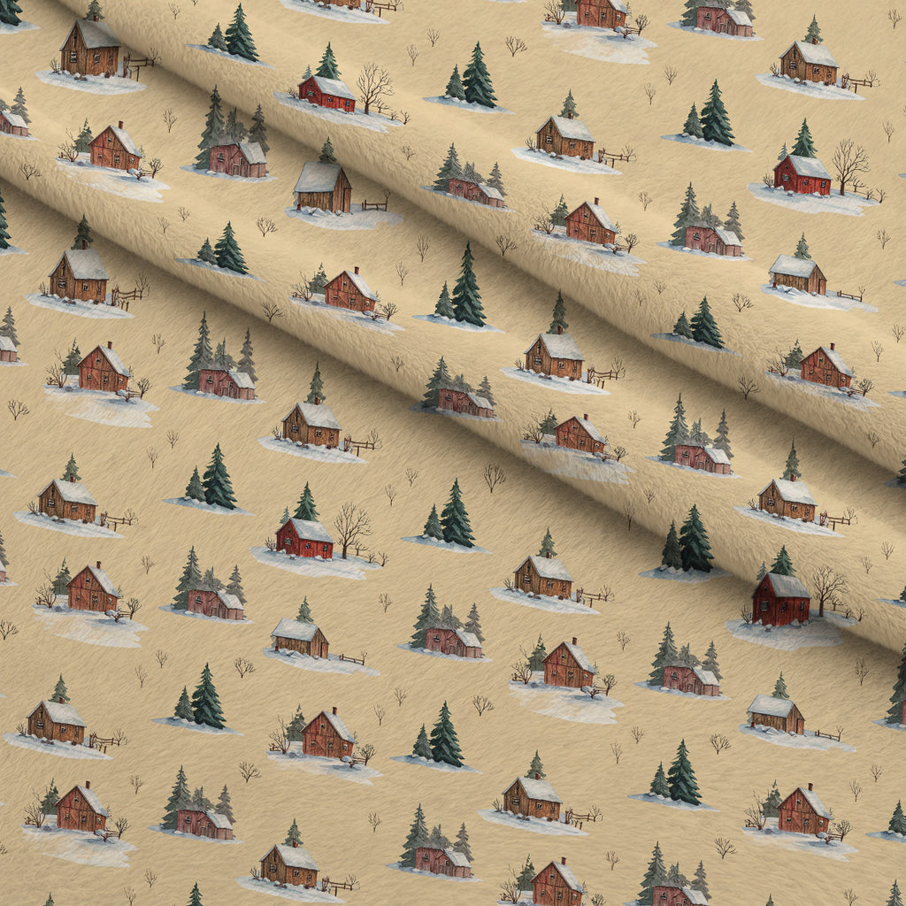 Pinewood Snowfall Pattern 11 Minky Fabric — plush minky folded close-up preview (mv-minky-v1:lying)