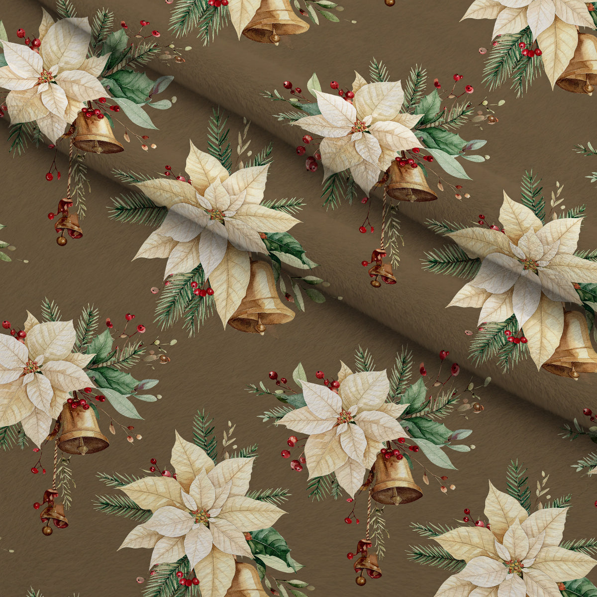 Pinewood Snowfall Pattern 14 Minky Fabric — plush minky folded close-up preview (mv-minky-v1:lying)