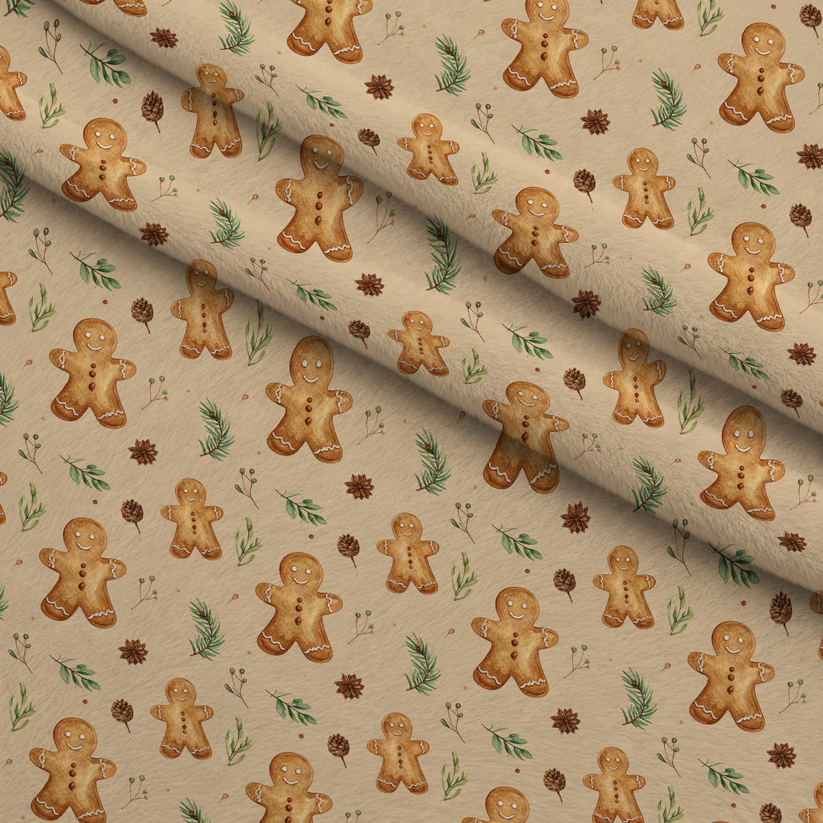 Pinewood Snowfall Pattern 17 Minky Fabric — plush minky folded close-up preview (mv-minky-v1:lying)