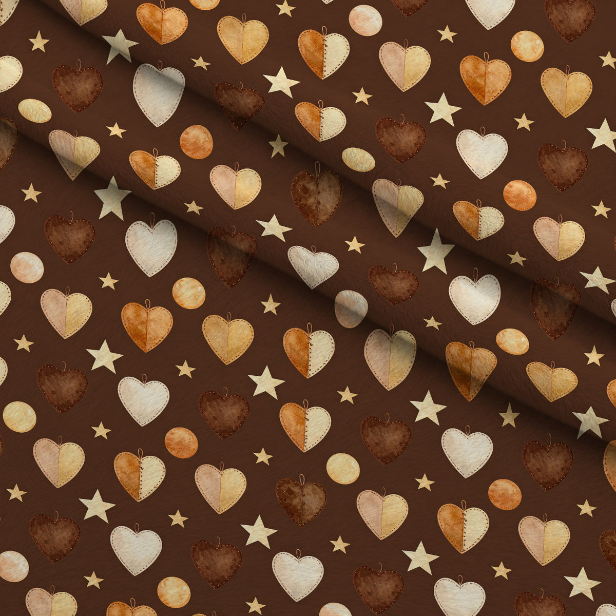 Pinewood Snowfall Pattern 18 Minky Fabric — plush minky folded close-up preview (mv-minky-v1:lying)