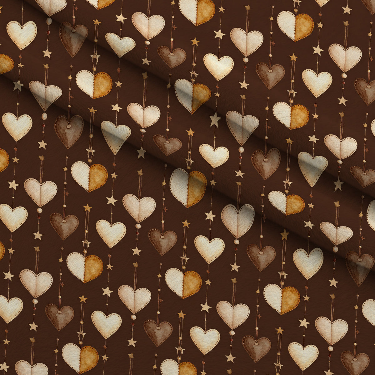 Pinewood Snowfall Pattern 19 Minky Fabric — plush minky folded close-up preview (mv-minky-v1:lying)