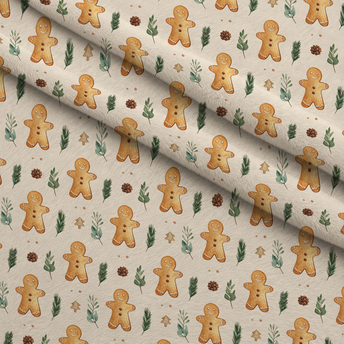 Pinewood Snowfall Pattern 8 Minky Fabric — plush minky folded close-up preview (mv-minky-v1:lying)
