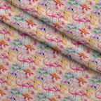 Pink Lagoon Blooms Pattern 1 Minky Fabric — plush minky folded close-up preview (mv-minky-v1:lying)