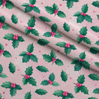 Pink Peppermint Noel Pattern 10 Minky Fabric — plush minky folded close-up preview (mv-minky-v1:lying)