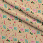 Pink Peppermint Noel Pattern 12 Minky Fabric — plush minky folded close-up preview (mv-minky-v1:lying)