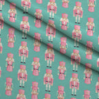 Pink Peppermint Noel Pattern 15 Minky Fabric — plush minky folded close-up preview (mv-minky-v1:lying)