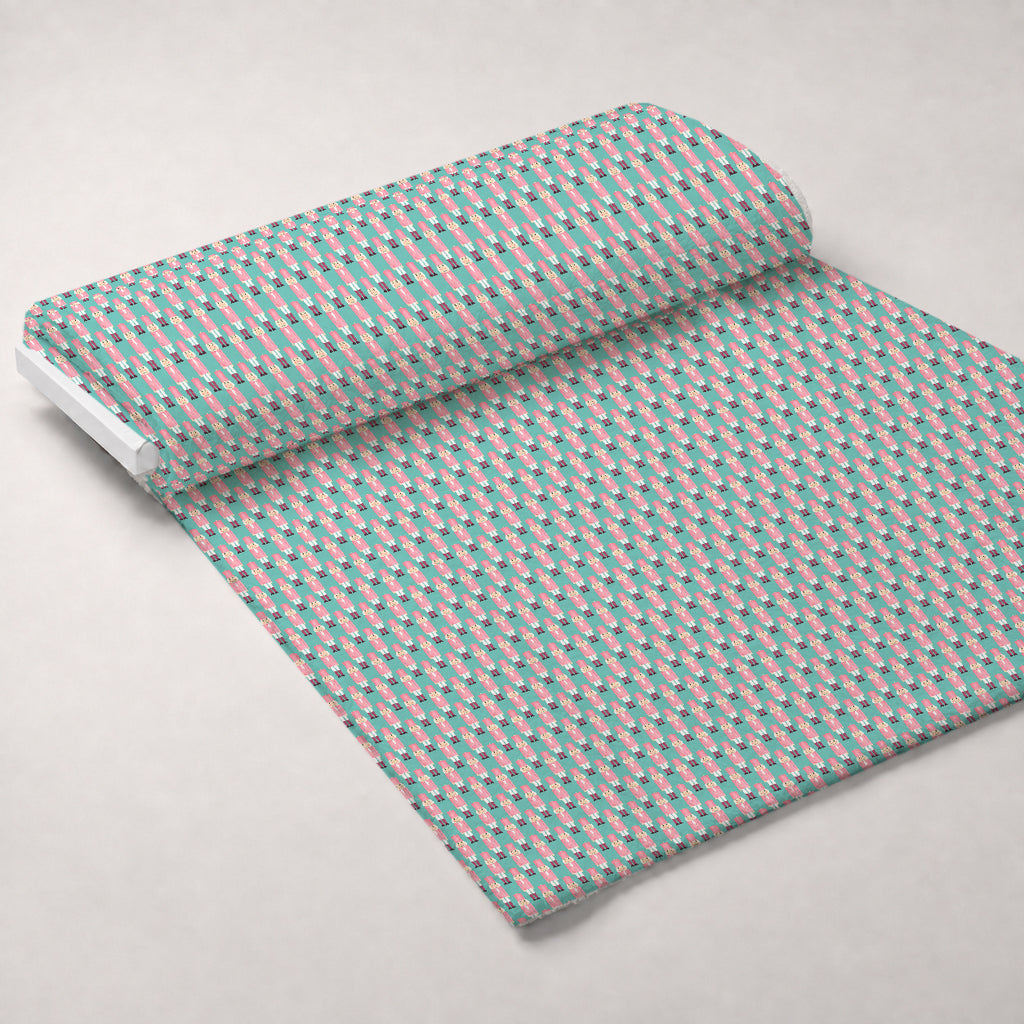 Pink Peppermint Noel Pattern 16 Minky Fabric — plush minky unrolled bolt preview (mv-minky-v1:bolt)