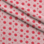 Pink Peppermint Noel Pattern 17 Minky Fabric — plush minky folded close-up preview (mv-minky-v1:lying)