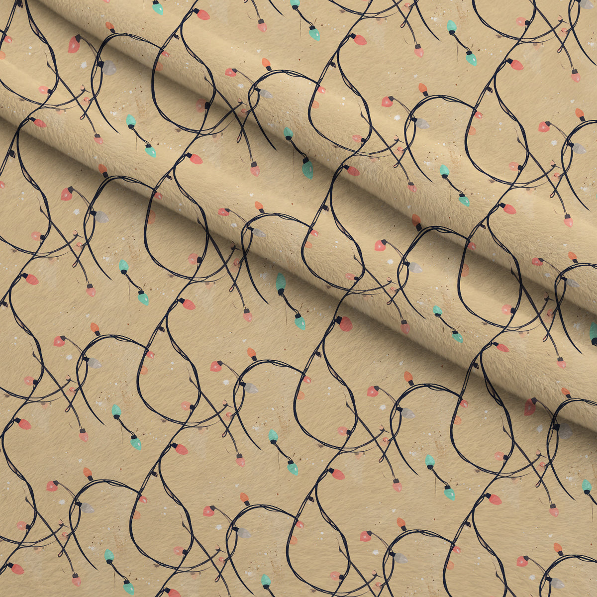 Pink Peppermint Noel Pattern 21 Minky Fabric — plush minky folded close-up preview (mv-minky-v1:lying)