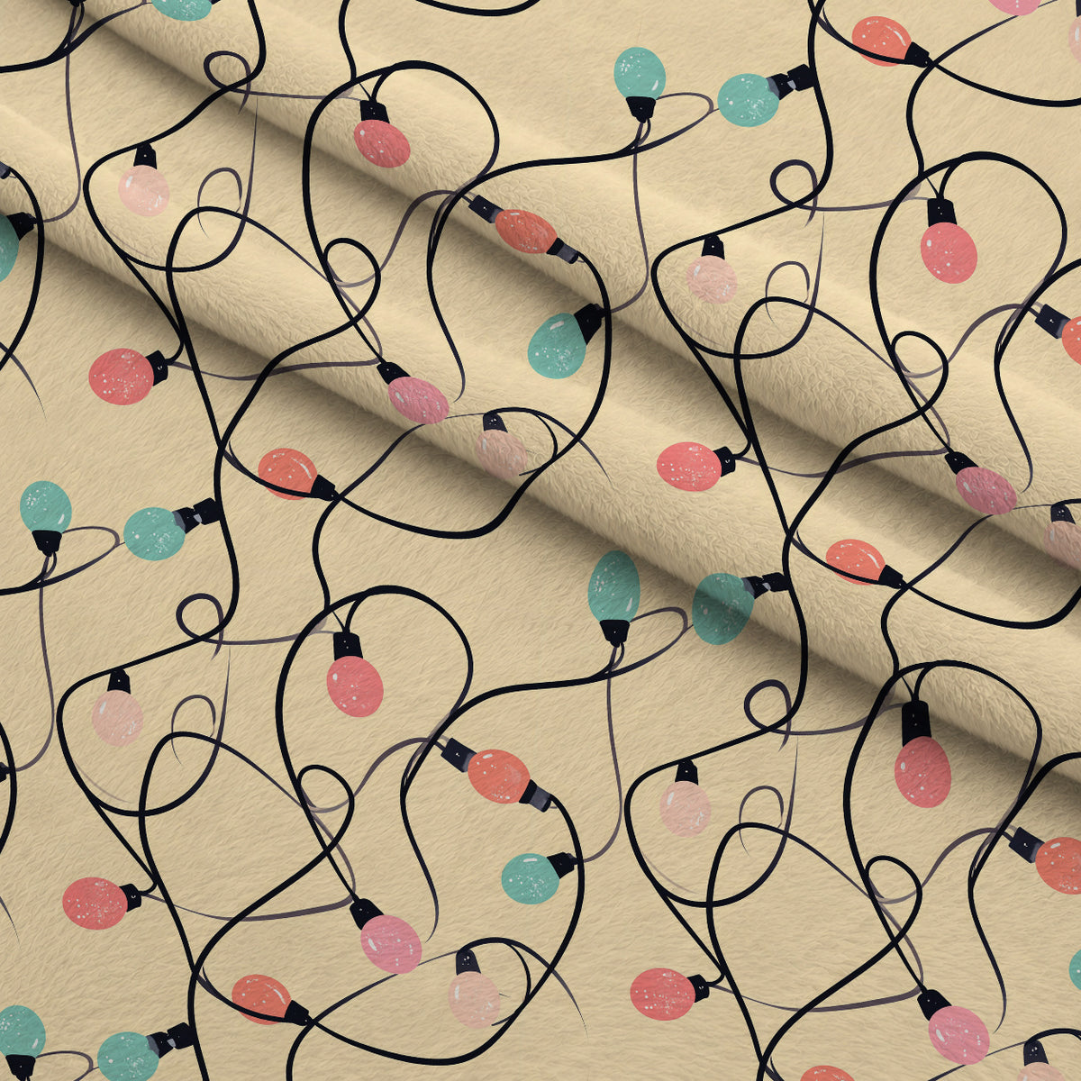 Pink Peppermint Noel Pattern 22 Minky Fabric — plush minky folded close-up preview (mv-minky-v1:lying)