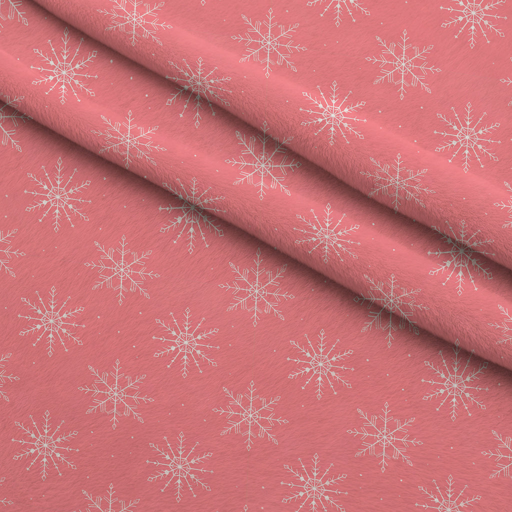 Pink Peppermint Noel Pattern 25 Minky Fabric — plush minky folded close-up preview (mv-minky-v1:lying)