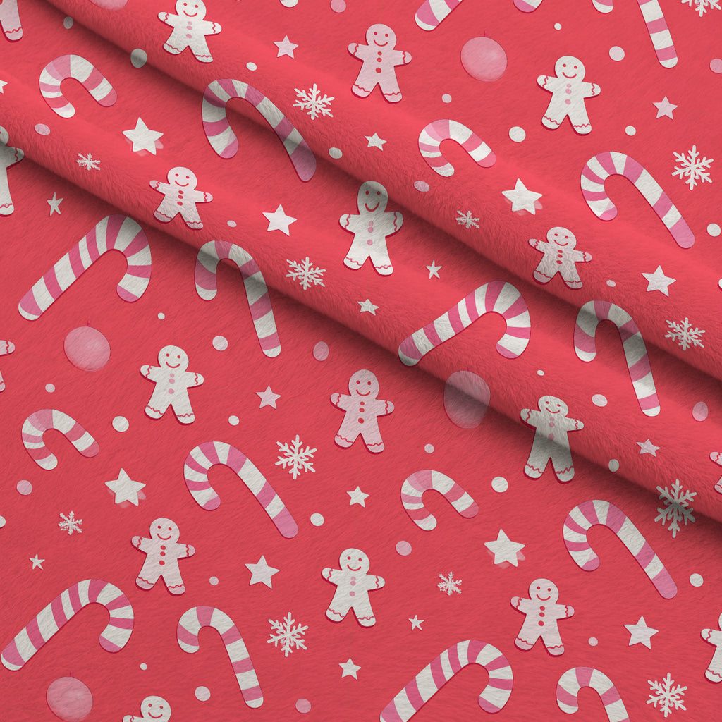 Pink Peppermint Noel Pattern 7 Minky Fabric — plush minky folded close-up preview (mv-minky-v1:lying)
