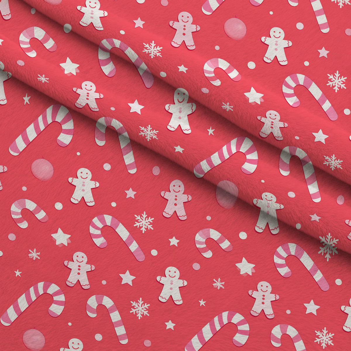 Pink Peppermint Noel Pattern 7 Minky Fabric — plush minky folded close-up preview (mv-minky-v1:lying)