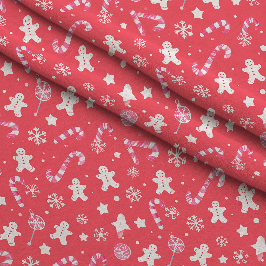 Pink Peppermint Noel Pattern 8 Minky Fabric — plush minky folded close-up preview (mv-minky-v1:lying)