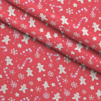 Pink Peppermint Noel Pattern 8 Minky Fabric — plush minky folded close-up preview (mv-minky-v1:lying)
