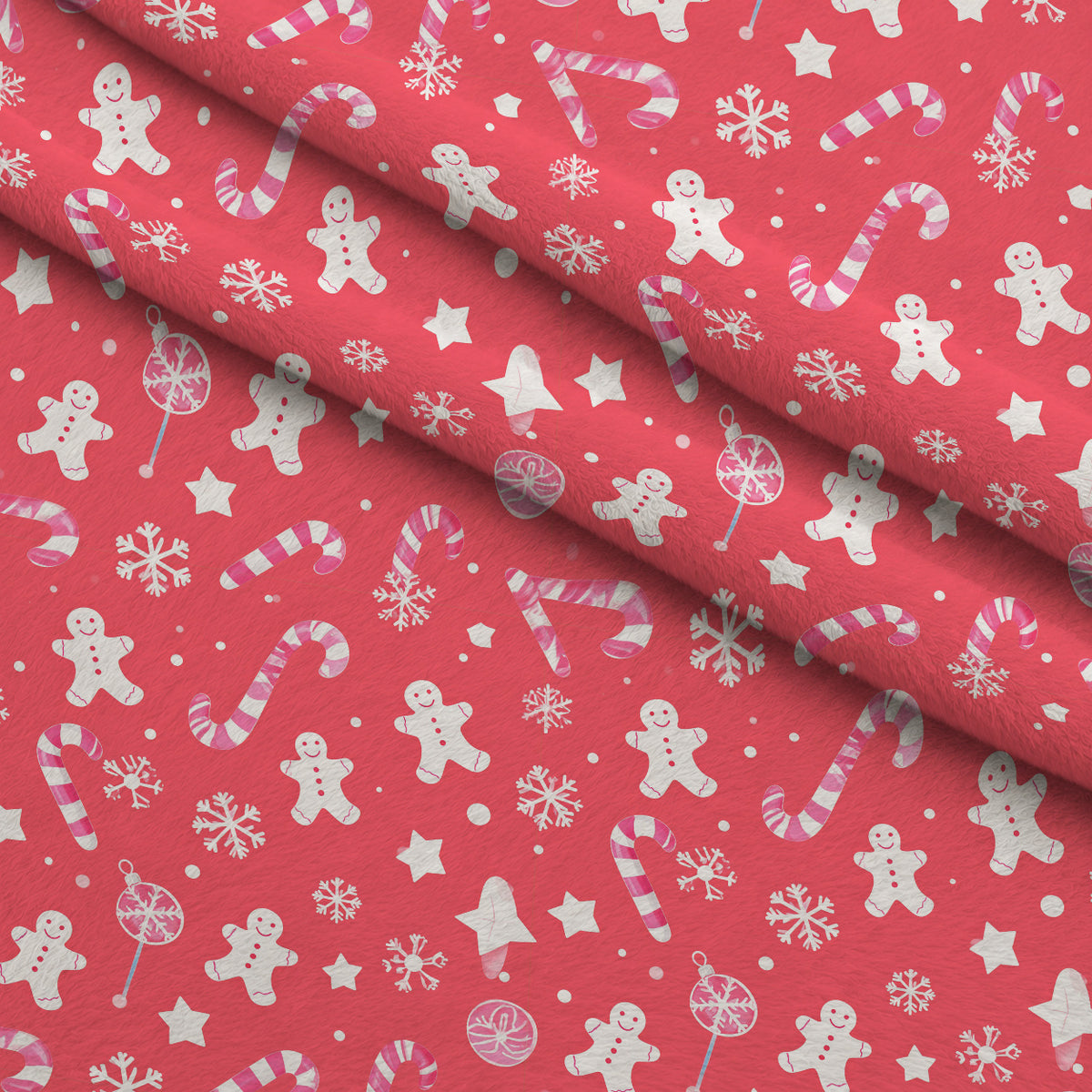 Pink Peppermint Noel Pattern 8 Minky Fabric — plush minky folded close-up preview (mv-minky-v1:lying)