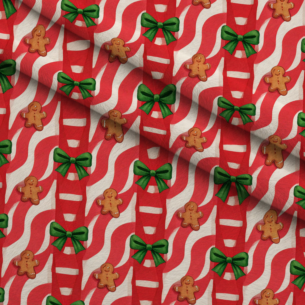 Pink Peppermint Parade Pattern 10 Minky Fabric — plush minky folded close-up preview (mv-minky-v1:lying)