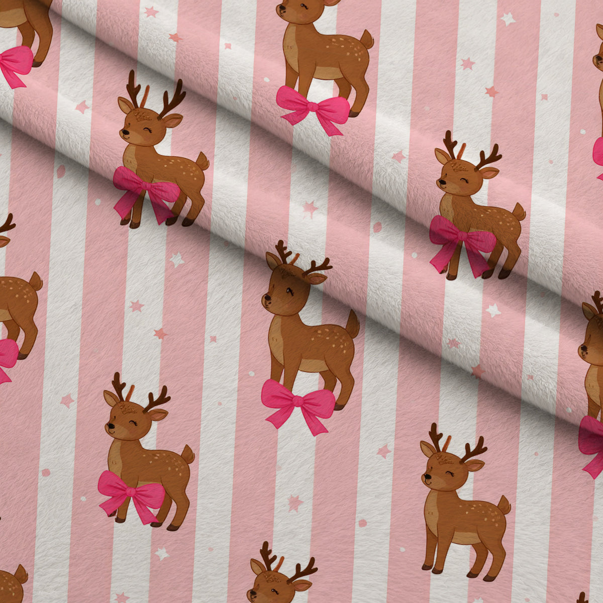Pink Peppermint Parade Pattern 13 Minky Fabric — plush minky folded close-up preview (mv-minky-v1:lying)