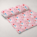 Pink Peppermint Parade Pattern 17 Minky Fabric — plush minky unrolled bolt preview (mv-minky-v1:bolt)