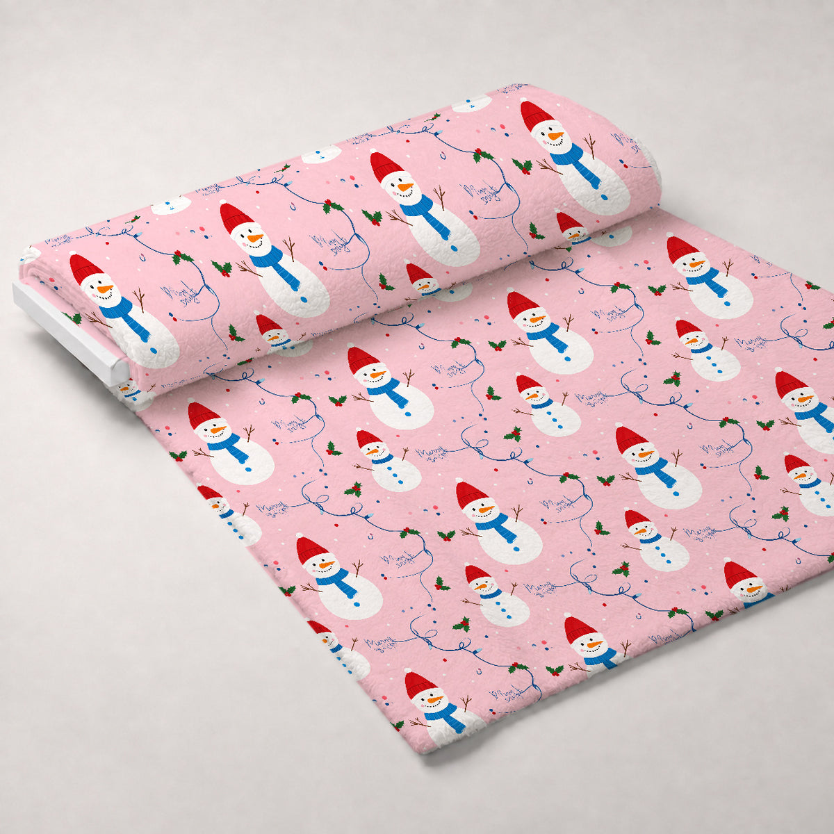 Pink Peppermint Parade Pattern 17 Minky Fabric — plush minky unrolled bolt preview (mv-minky-v1:bolt)