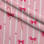 Pink Peppermint Parade Pattern 2 Minky Fabric — plush minky folded close-up preview (mv-minky-v1:lying)