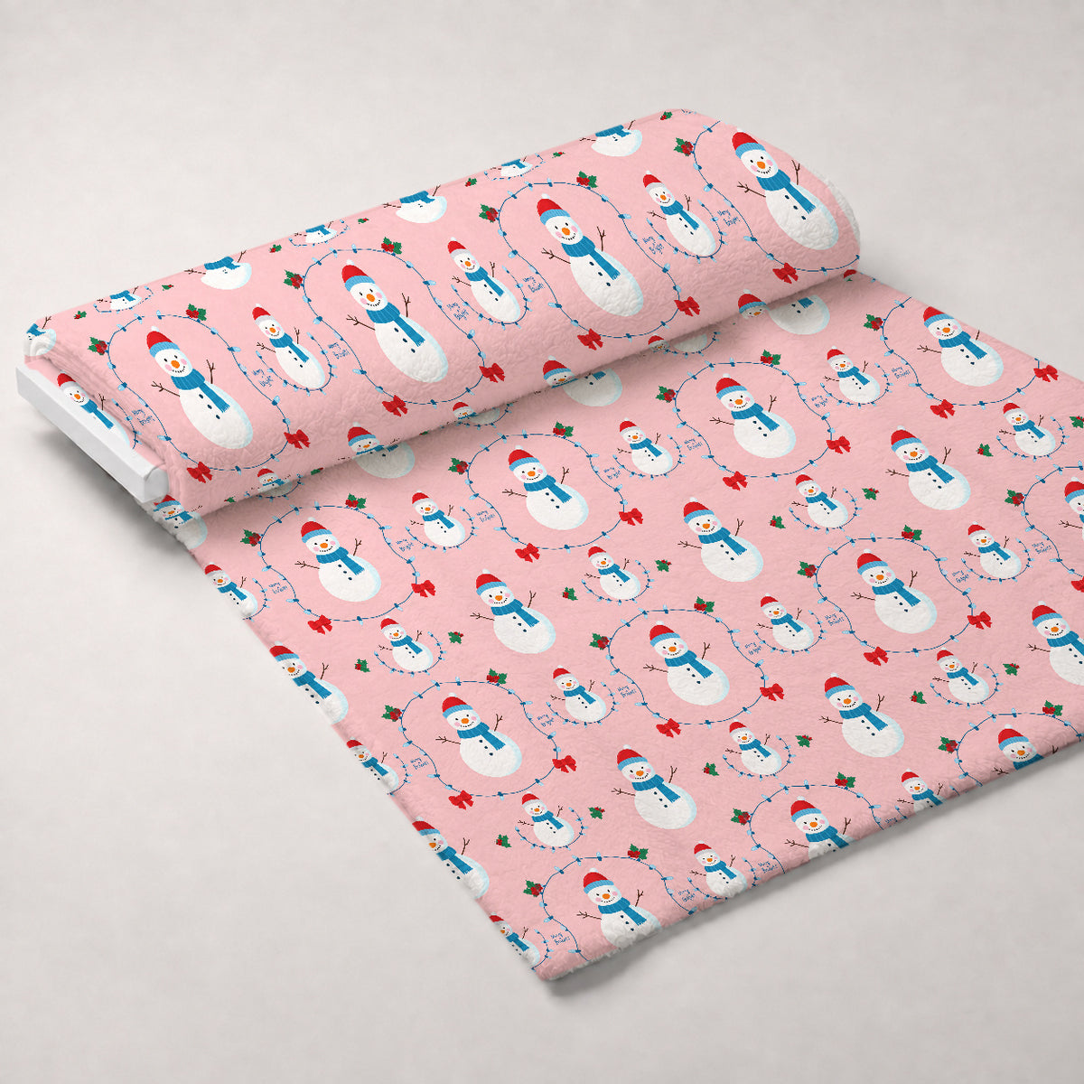 Pink Peppermint Parade Pattern 25 Minky Fabric — plush minky unrolled bolt preview (mv-minky-v1:bolt)