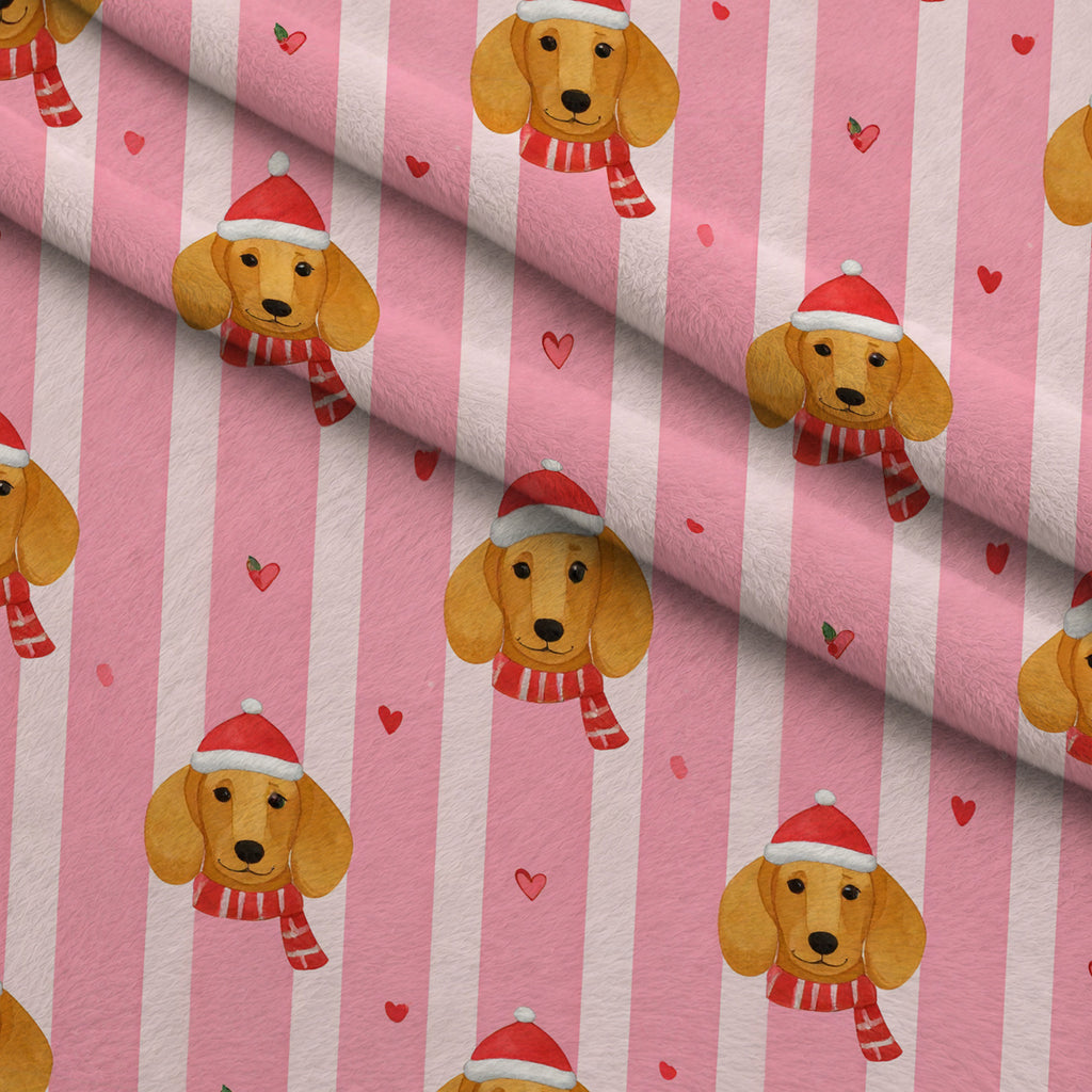 Pink Peppermint Parade Pattern 27 Minky Fabric — plush minky folded close-up preview (mv-minky-v1:lying)