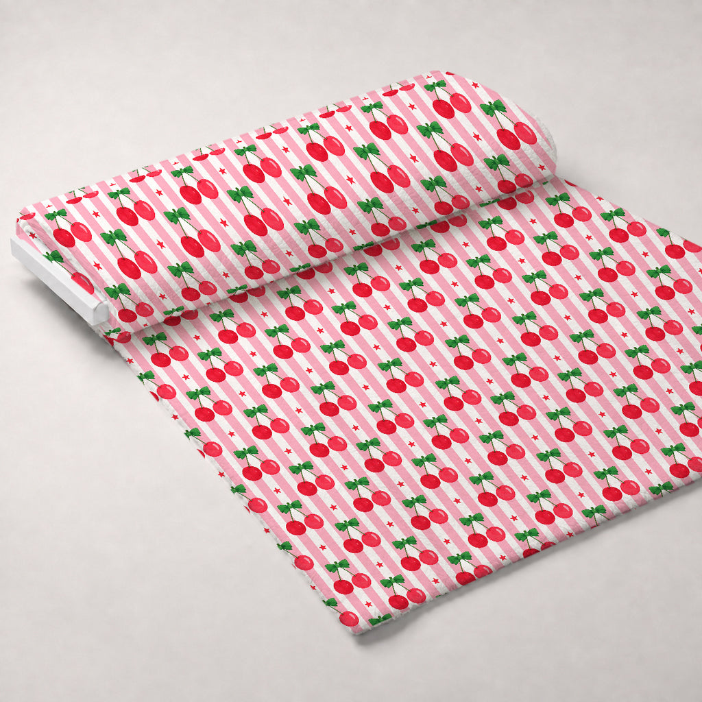 Pink Peppermint Parade Pattern 3 Minky Fabric — plush minky unrolled bolt preview (mv-minky-v1:bolt)