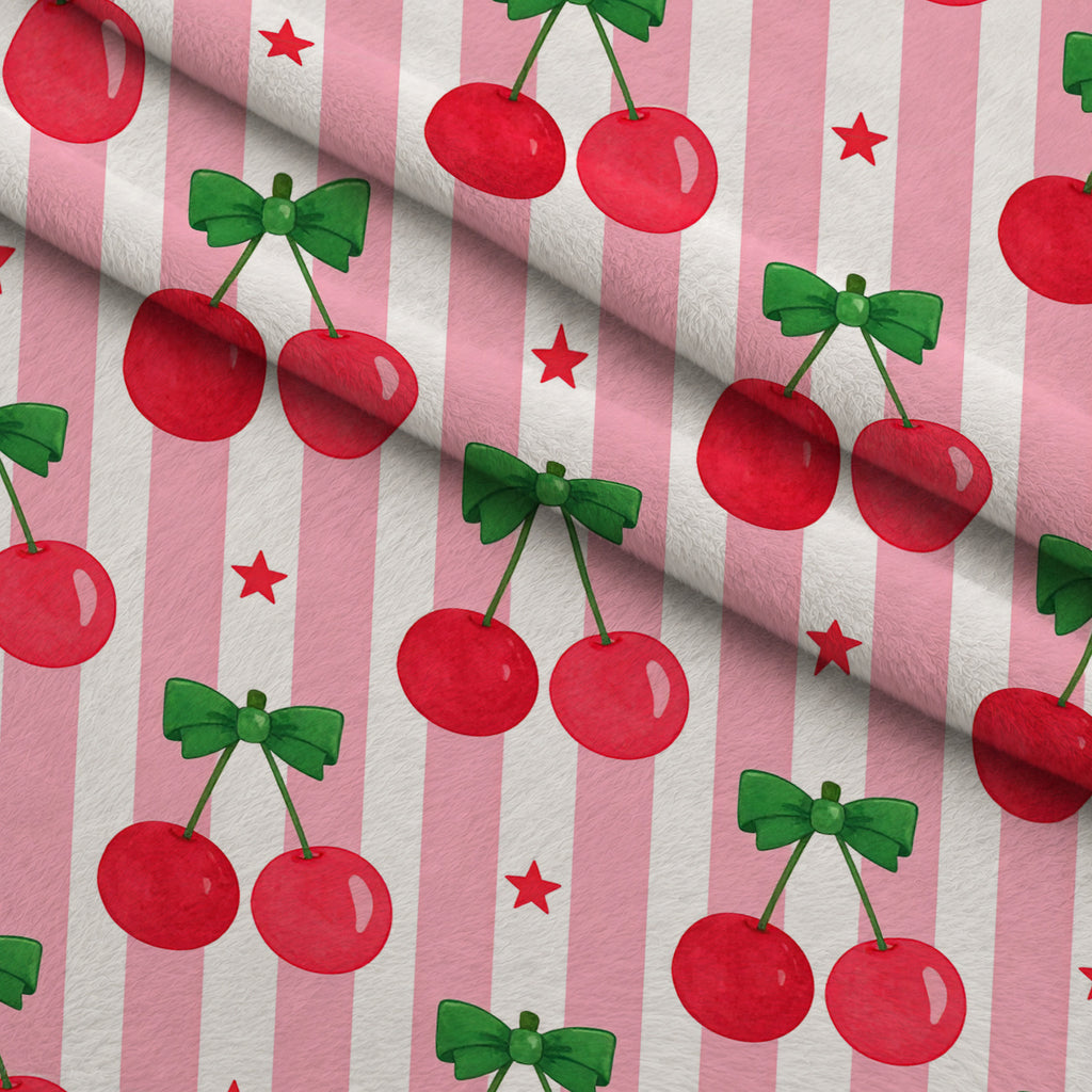 Pink Peppermint Parade Pattern 3 Minky Fabric — plush minky folded close-up preview (mv-minky-v1:lying)