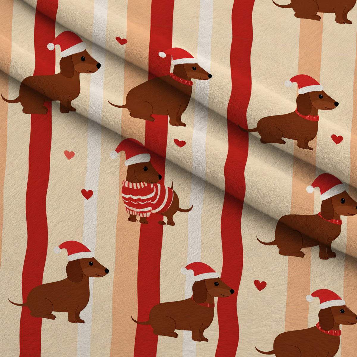 Pink Peppermint Parade Pattern 6 Minky Fabric — plush minky folded close-up preview (mv-minky-v1:lying)