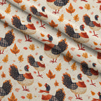 Plaid Autumn Flock Pattern 1 Minky Fabric — plush minky folded close-up preview (mv-minky-v1:lying)