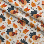 Plaid Autumn Flock Pattern 10 Minky Fabric — plush minky folded close-up preview (mv-minky-v1:lying)