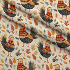 Plaid Autumn Flock Pattern 13 Minky Fabric — plush minky folded close-up preview (mv-minky-v1:lying)