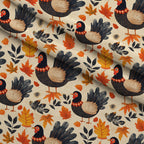 Plaid Autumn Flock Pattern 16 Minky Fabric — plush minky folded close-up preview (mv-minky-v1:lying)