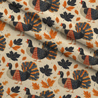 Plaid Autumn Flock Pattern 17 Minky Fabric — plush minky folded close-up preview (mv-minky-v1:lying)